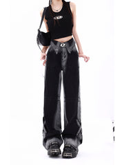 christmas outfit JazzHer Women's Vintage Jeans Baggy High Waist Denim Trouser 2000s Harajuku 90s Aesthetic Retro Korean Y2k Wide Leg Pants Pippie Clothes