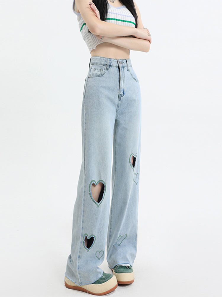 christmas outfit JazzHer Women Blue Y2k Baggy Ripped Jeans Harajuku Aesthetic Japanese 2000s Style Denim Trousers Vintage Jean Pants Trashy Clothes 2025