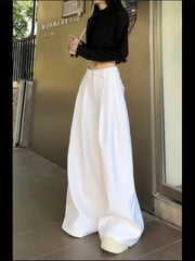 christmas outfit JazzHer Women's White Baggy Pants Vintage Y2k Parachute Pants Harajuku Aesthetic Oversize High Waist Trousers 2000s Fashion Clothes 2025