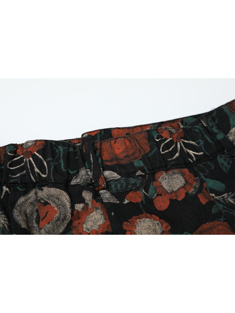christmas outfit JazzHer Women Y2k A-line Floral Print Skirt Vintage Aesthetic Long Skirt Harajuku Korean Oversize Skirt 2000s Fashion Emo Clothes Summer