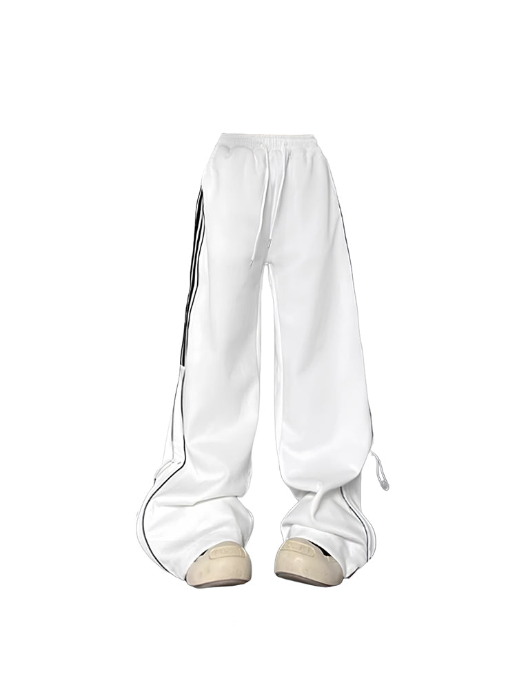 christmas outfit JazzHer Women's White Pants Harajuku Streetwear 90s Aesthetic Oversize High Waist Sweatpants Jogger Y2k 2000s Vintage Trousers Clothes