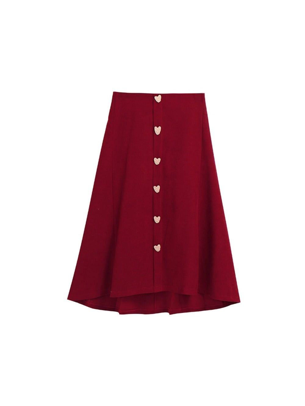 christmas outfit JazzHer Spring Women Red Mid Long Skirt Trendy Loose Vintage A Line Skirts Streetwear Female Korean Elegant High Waist Skirt Plus Size