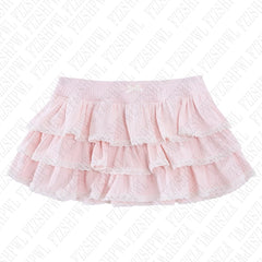 JazzHer Sweet Pink suit Aesthetic Cute Bow Sexy lace Long Sleeve Crop Tops Harajuku Emo Girls Y2K Mini Skirt Fashion women's Streetwear