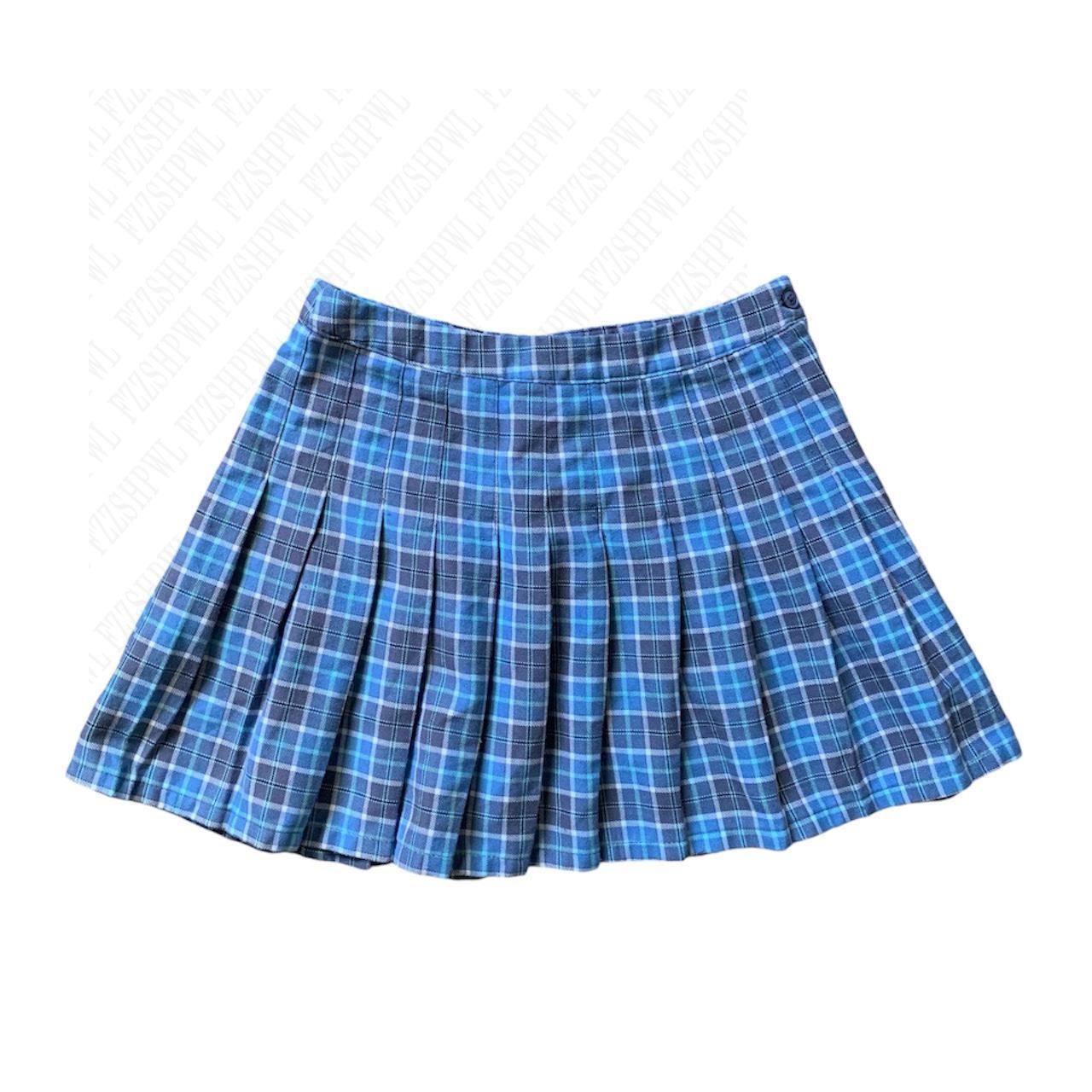 JazzHer Y2k Summer Women's dress Fashion Academy girls chic and elegant aesthetic women A line mini blue plaid pleated skirt Hot Girl