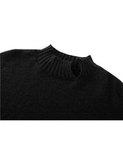 christmas outfit JazzHer Women Vintage Sweater Pullovers O-Neck Casual 2025 Winter Fashion Gothic Harajuku Loose Soft Female Irregular Knitwear Jumper