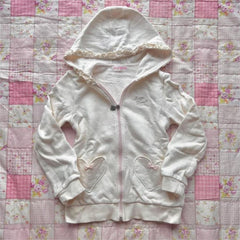 JazzHer Y2k Top Kawaii Hoodie Sweet Girl Zip UP Hoodies Bow Slim Women Long Sleeve Cute Punk Sexy Hoody Gothic 2000s Graphic weatshirt