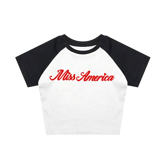 JazzHer Gothic Fairycore Crop Tops Aesthetic Cute Print Streetwear Women Tee Y2k Clothes Punk Grunge Sexy Vinatge Slim Baby Tee