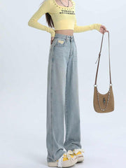 christmas outfit JazzHer Women's Light Blue Y2k Jeans Harajuku Oversize Denim Trousers Vintage Japanese 2000s Style Baggy Jean Pants Trashy Clothes 2025