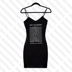 JazzHer Female Clothing Short Dresses Gothic Dress Black Mini Dress Rock Graphic Emo Punk Harajuku Y2k Clothes Goth Party Women's Summer