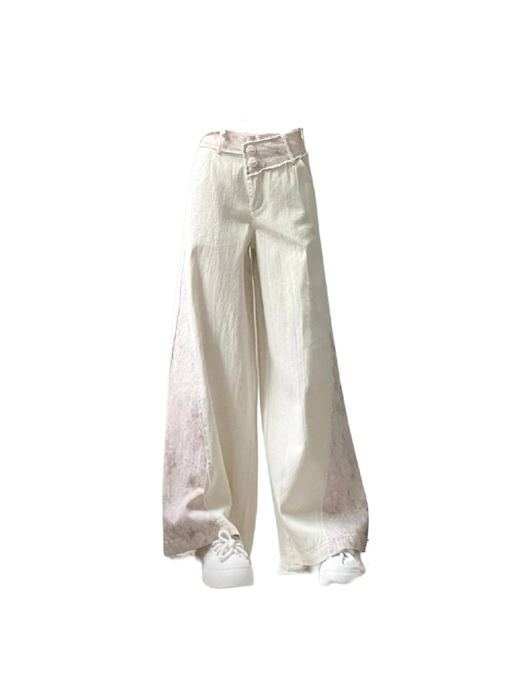 christmas outfit JazzHer Women's Patchwork Off White Y2k Jeans Harajuku Streetwear Denim Trousers Jean Pants Vintage Japanese 2000s Style Trashy Clothes