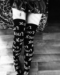 JazzHer Compression Stockings for Women Emo Lolita Cosplay Sexy Shoopy Knee Socks Tights Fetish Punk Harajuku Long Socks Woman Pantyhose