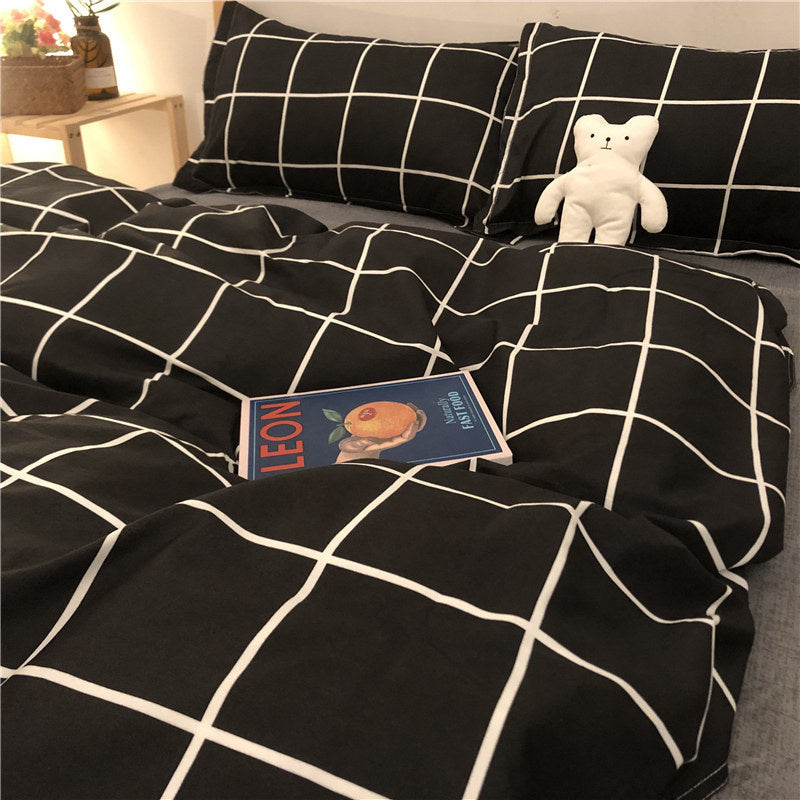 JazzHer Chinese Cute Panda Bedding Set Cartooon Bamboo Pattern Quilt Cover Sheets Full Size For Kids Adults Home Textile Soft Polyester