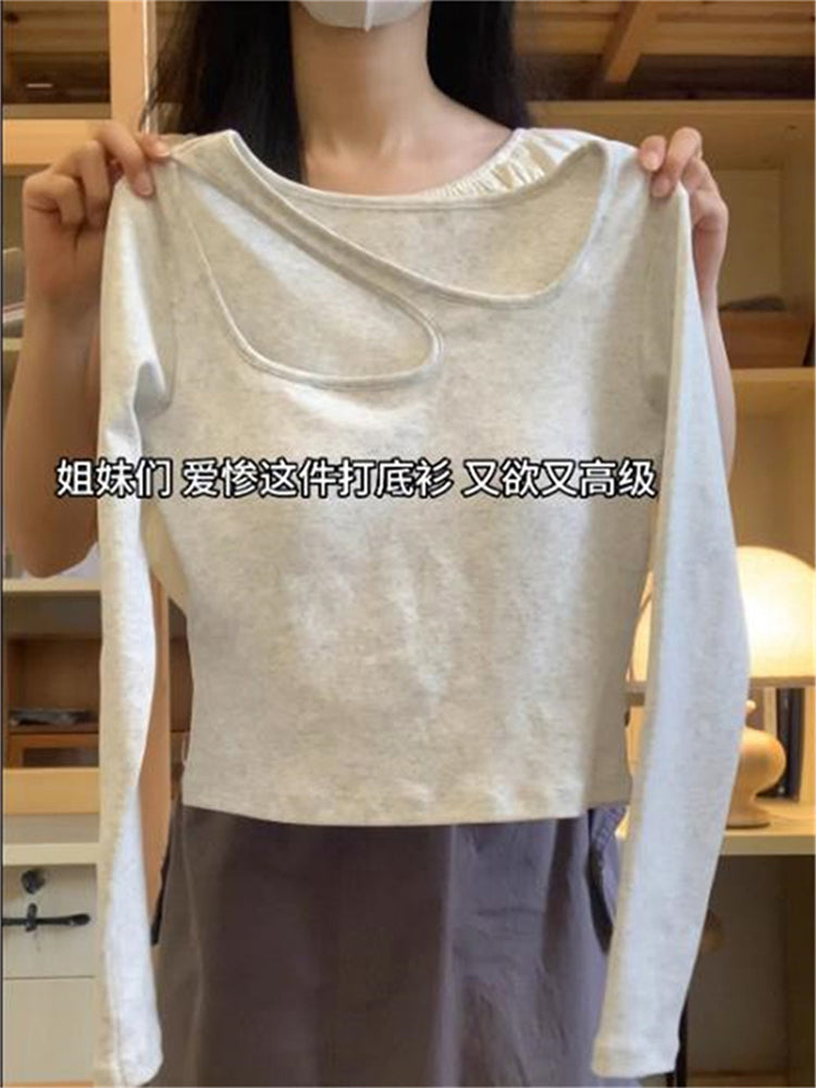 christmas outfit JazzHer Women's Black Gothic T-shirt Harajuku Korean 90s Aesthetic Y2k Tee Top Vintage Long Sleeve Emo T-shirts Emo 2000s Clothes 2025