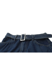 christmas outfit JazzHer Y2k High Waist Denim Mini Pleated Skirts With Belt Women 2025 Summer Fashion Retro A Line Skirt Korean Ins Female Casual Skirts