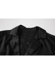 christmas outfit JazzHer Women Shirts Black Turn-down Collar Long Sleeve Loose Vintage Blouses Female Elegant Office Ladies Chic Jacquard Tunic Shirt Top