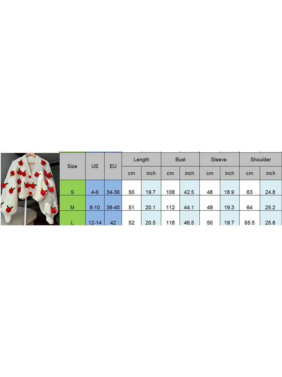 thanksgiving outfit JazzHer Women Knit Cardigan Long Sleeve Flowers Button Closure Fall Casual Jacket Sweater