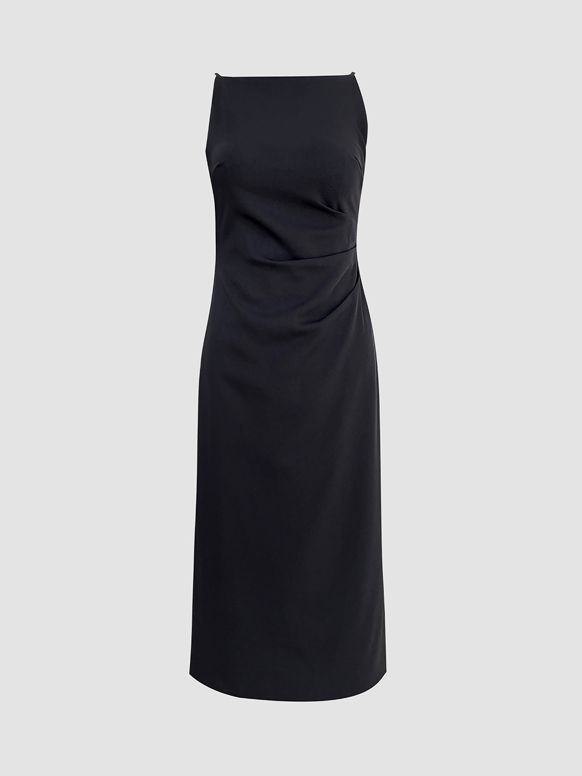 JazzHer Silent Sea Boat Neck Midi Dress