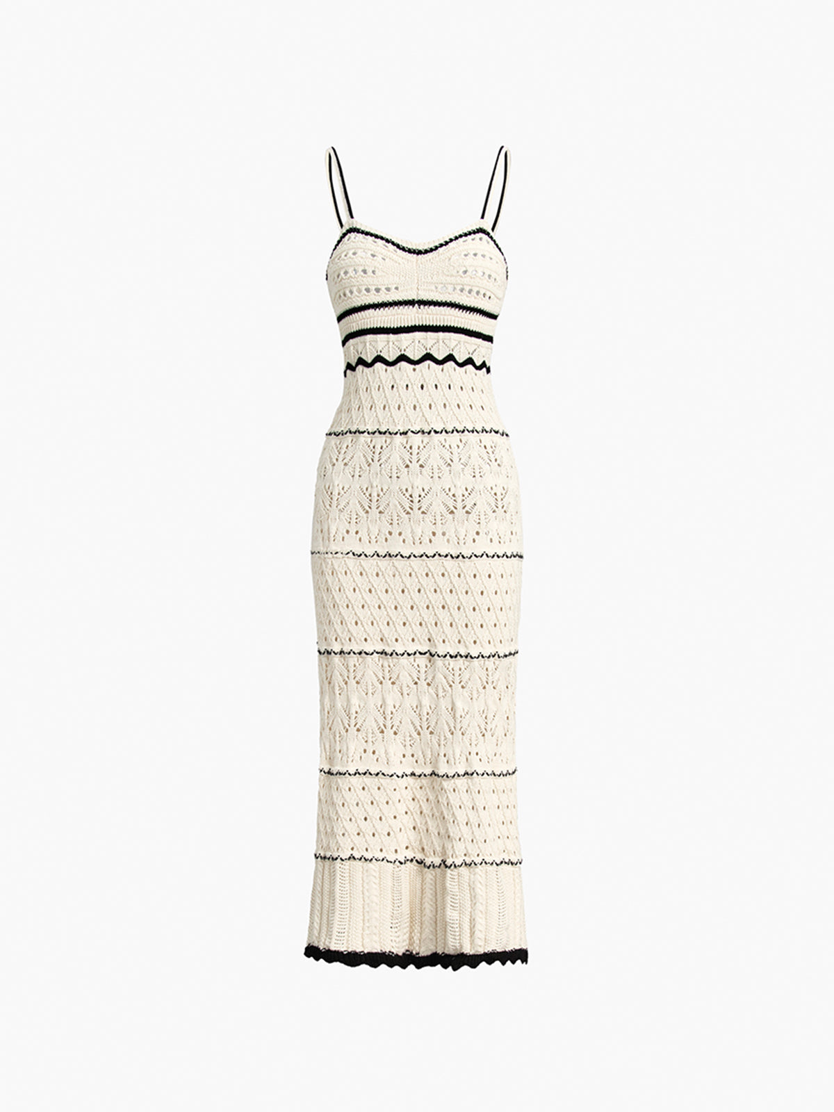 JazzHer Paros Crochet Eyelet See Through Midi Dress