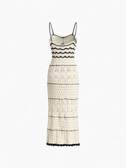 JazzHer Paros Crochet Eyelet See Through Midi Dress