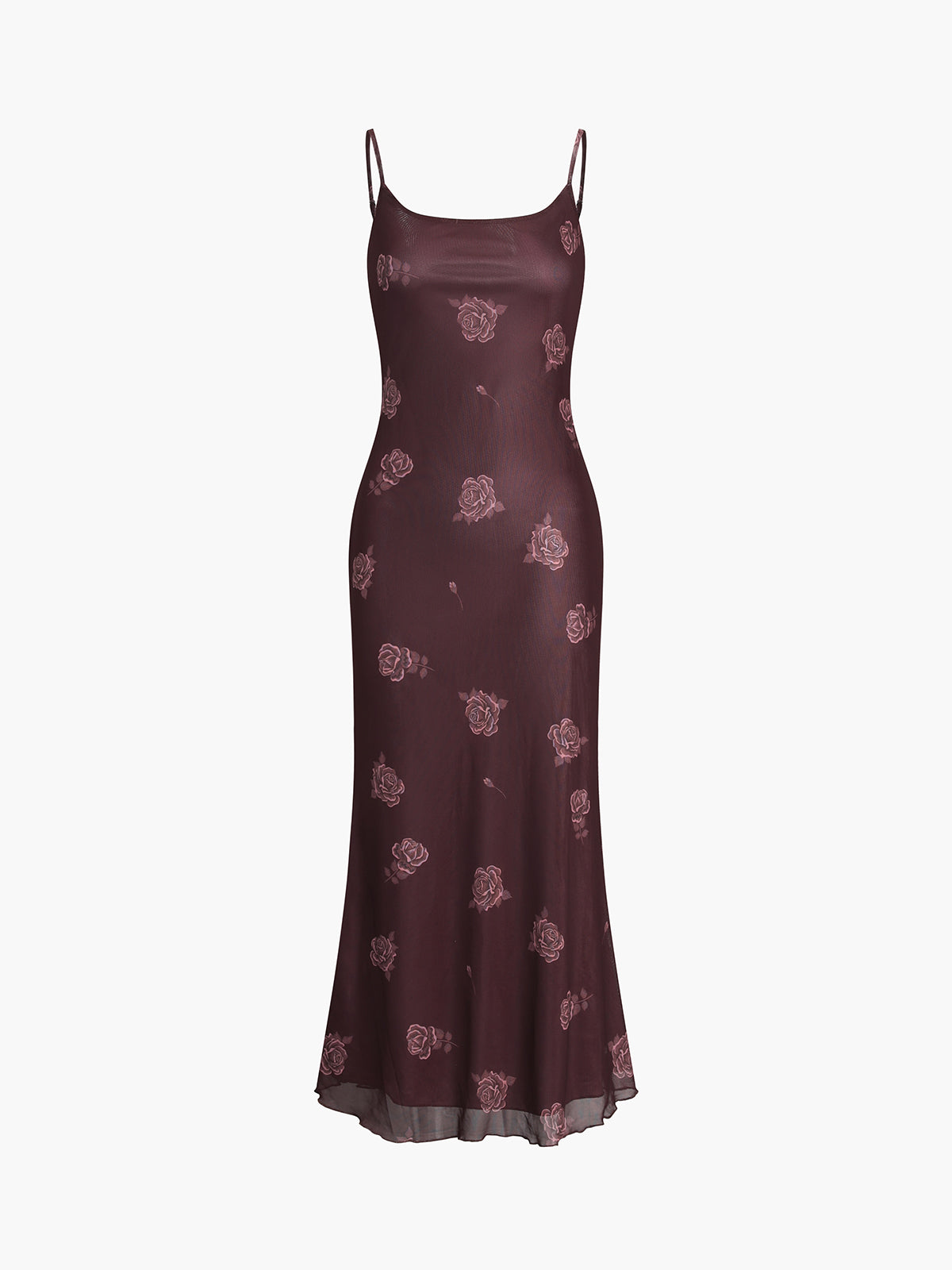 JazzHer Floral Pattern Cami Midi Dress