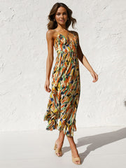 JazzHer Multi Color Print Cami Midi Dress