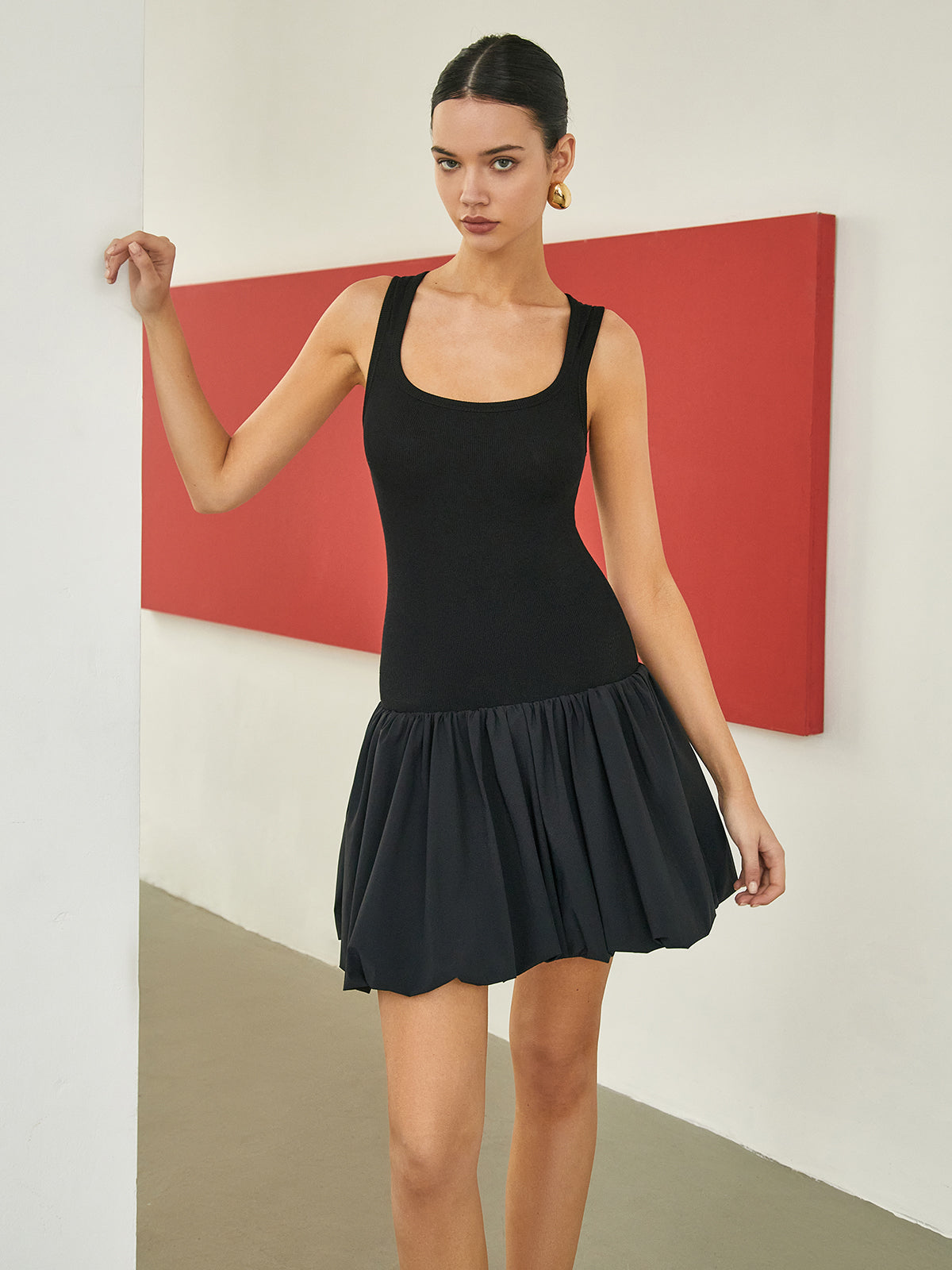 JazzHer Solid Basic Short Dress