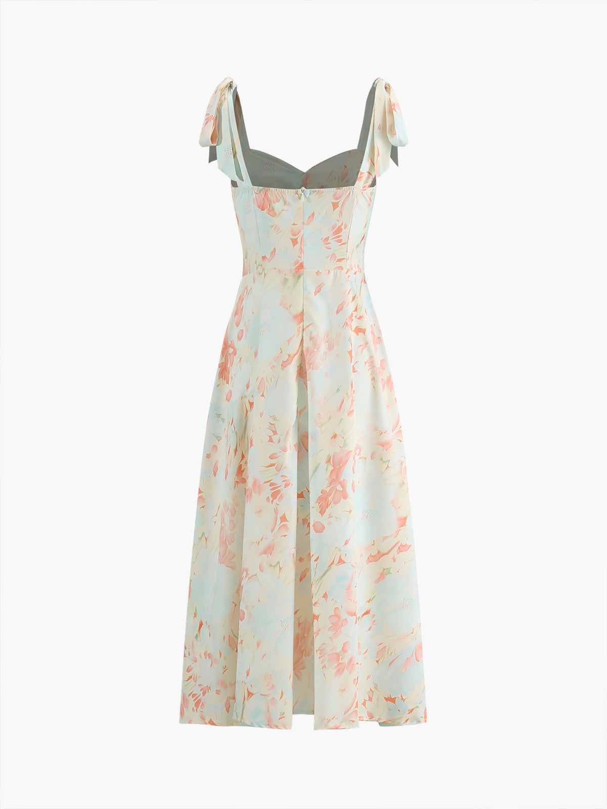 JazzHer Monet Garden Floral Print Midi Dress