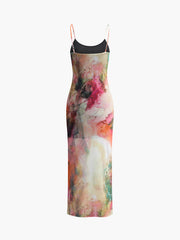 JazzHer Pastel Print Cami Midi Dress