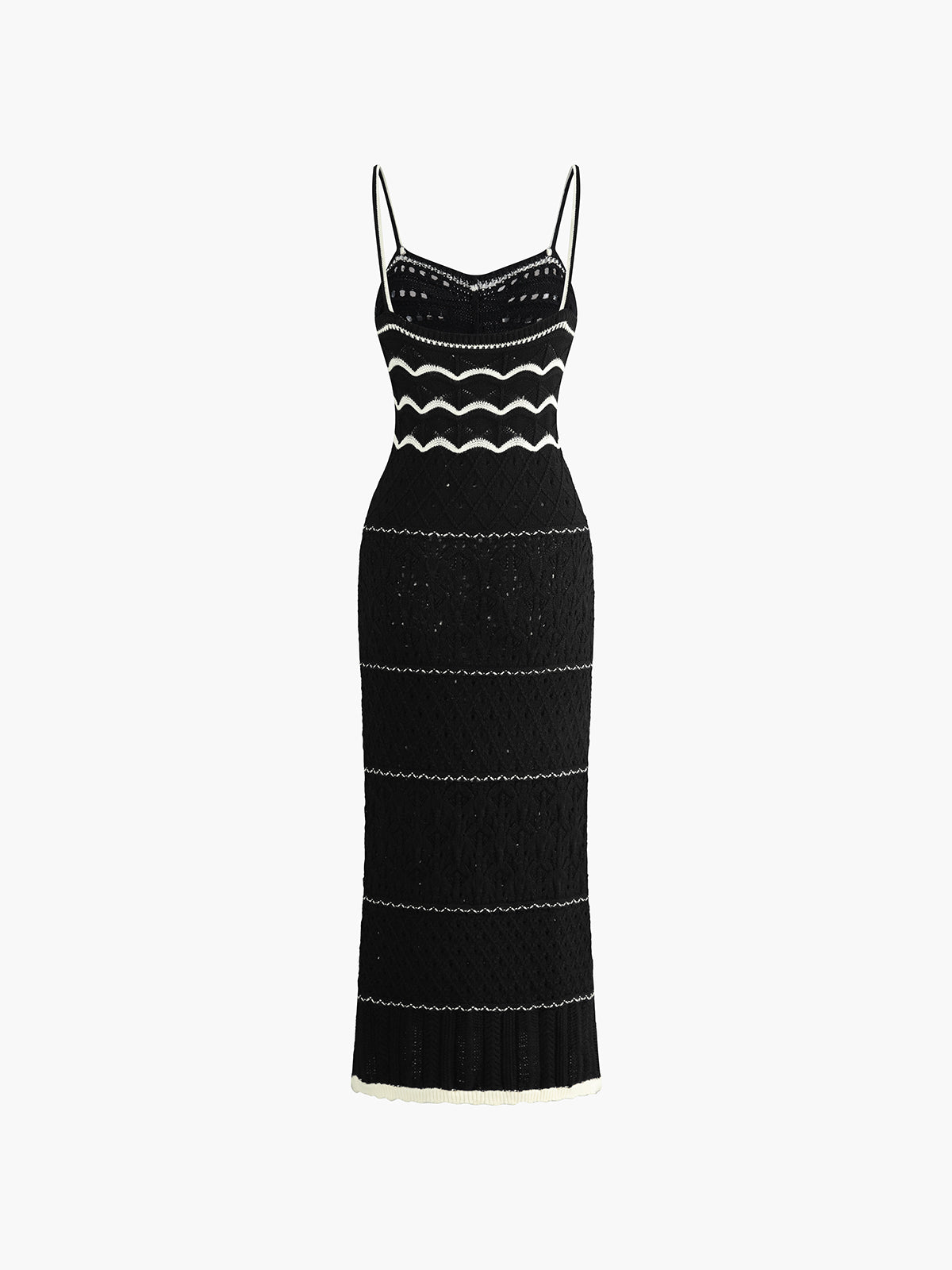 JazzHer Paros Crochet Eyelet See Through Midi Dress