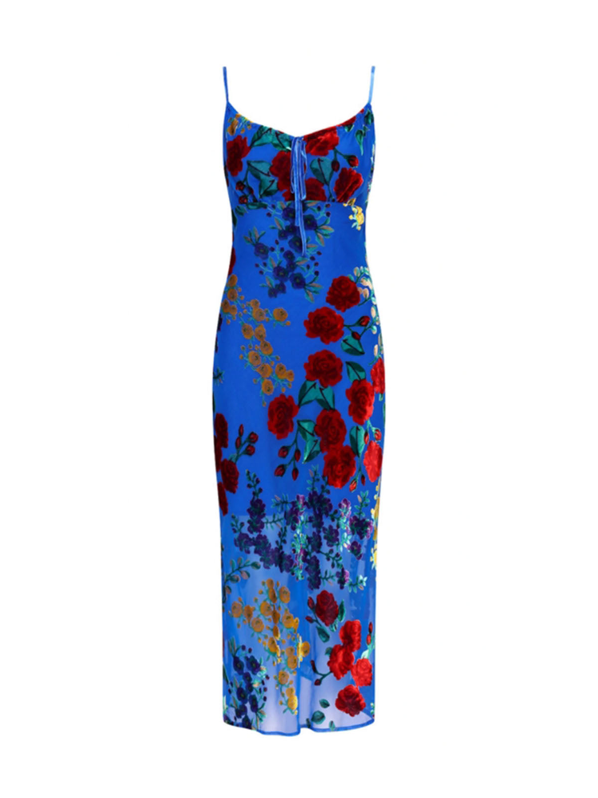 JazzHer Printed Spaghetti Strap Midi Dress