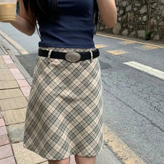 JazzHer Briel 90's Plaid Midi Skirt