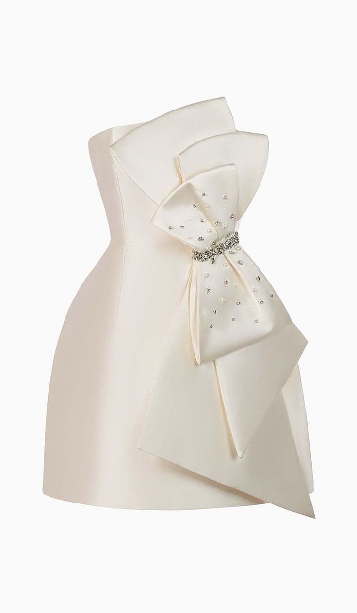 JazzHer Simple Sheath Strapless Ivory Satin Homecoming Dress (PRE-ORDER)