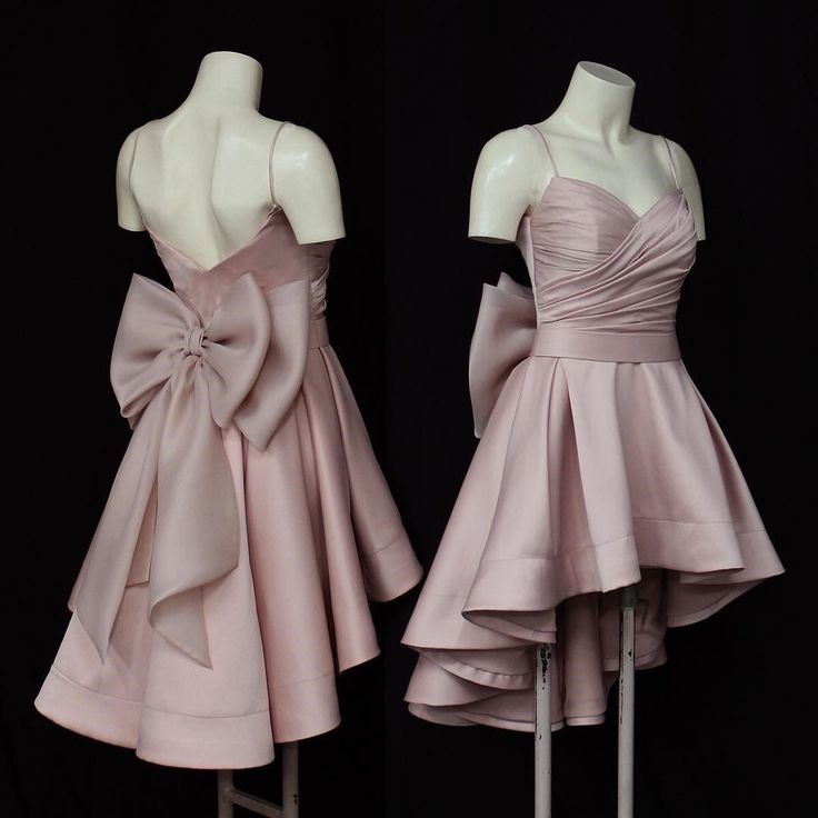 JazzHer Cute High Low Short Burgundy Prom Dress With Bow Homecoming Dresses (PRE-ORDER)