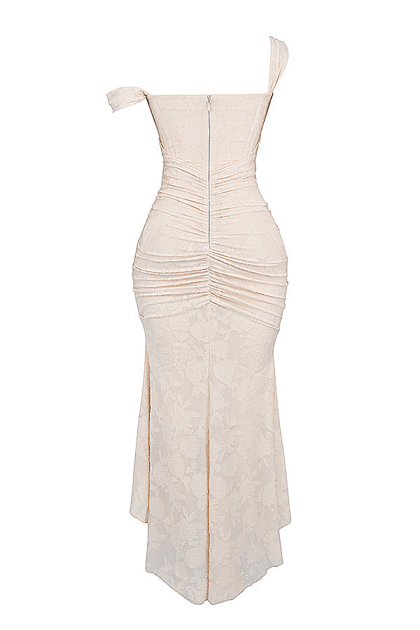 JazzHer Cesca Vintage Cream Floral Maxi Dress