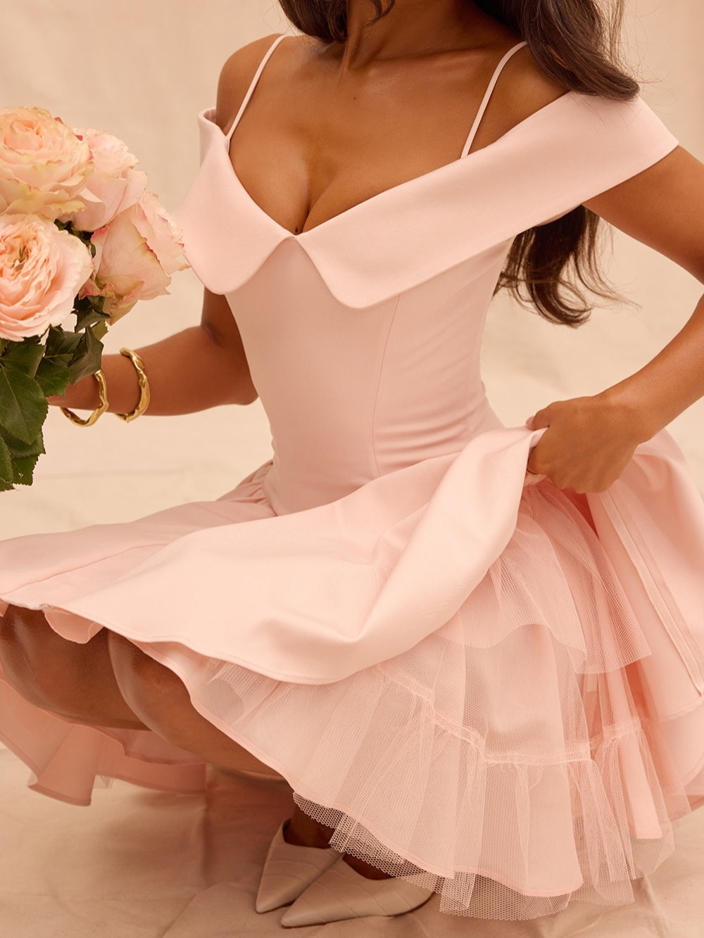 JazzHer Elida Off Shoulder Mini Dress