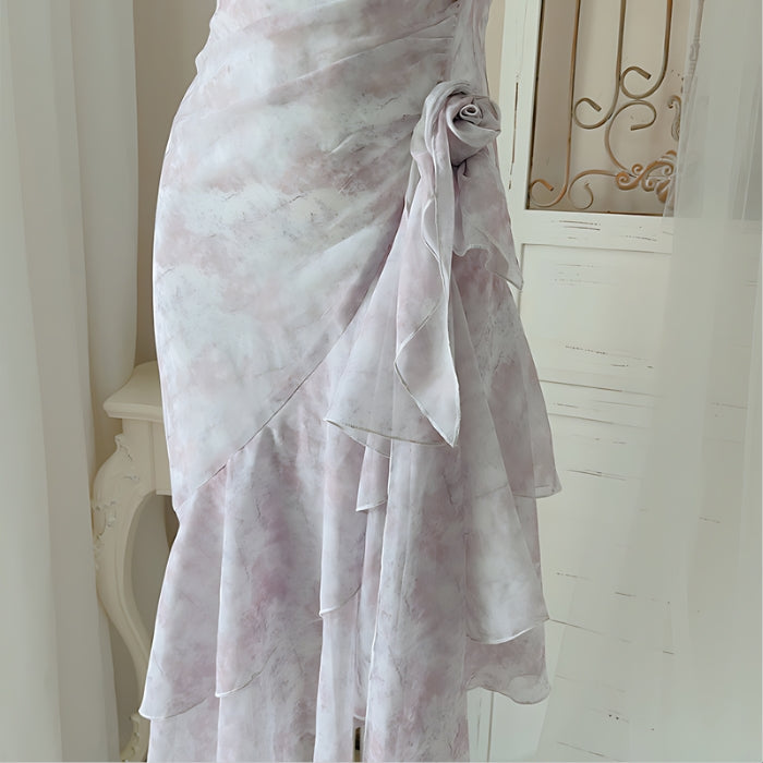 JazzHer Floral Evening Midi Dress