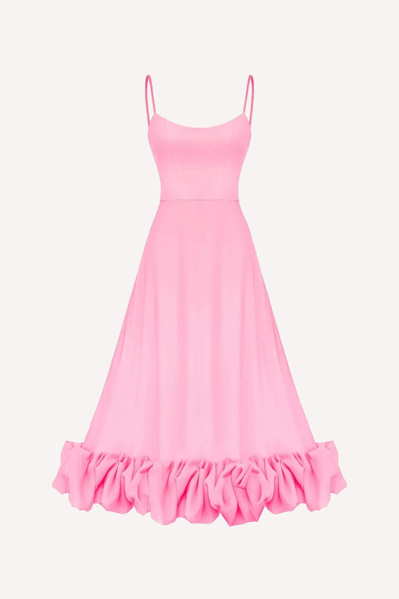 JazzHer Flounce Bustier Midi Dress
