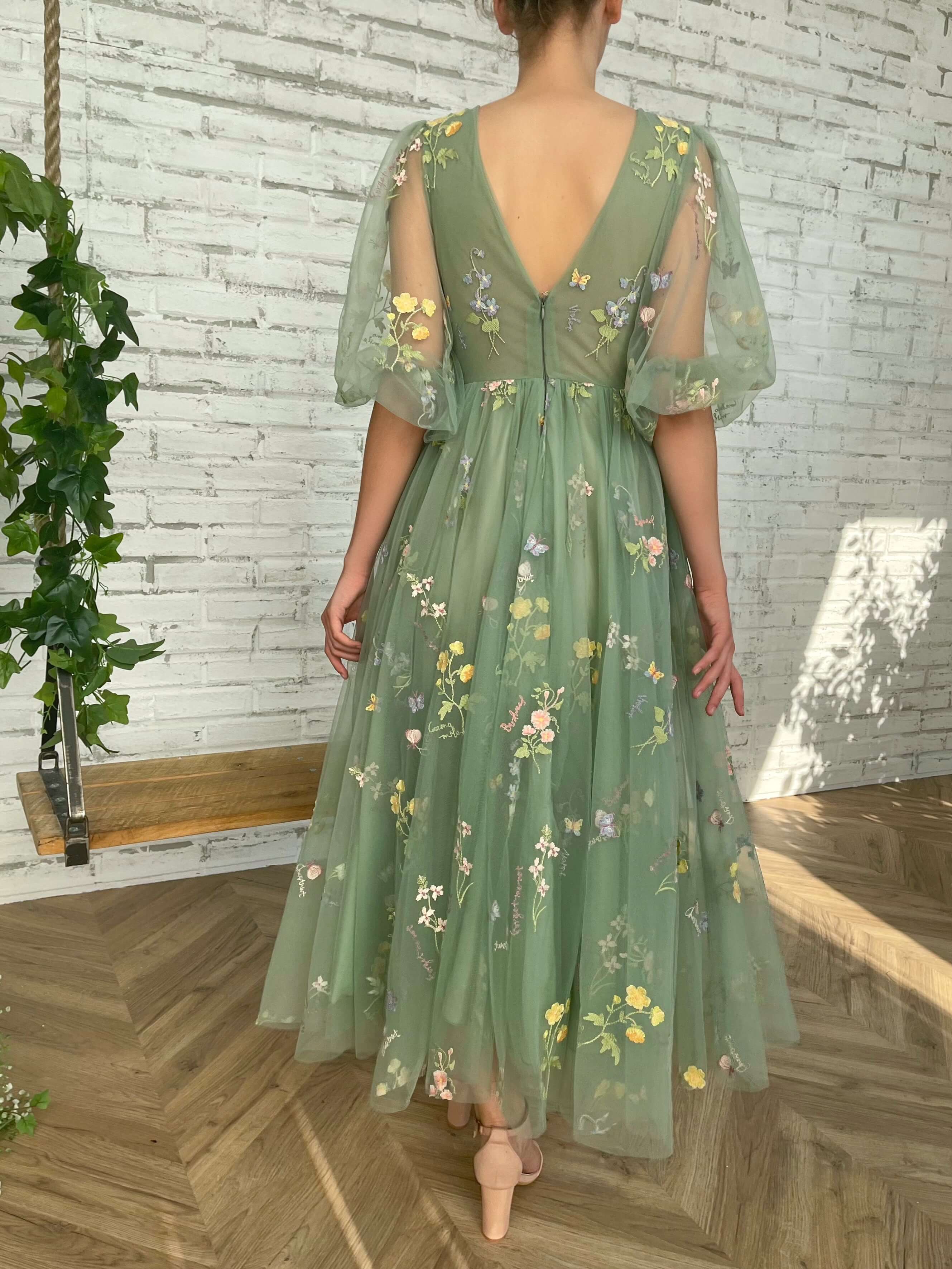 JazzHer Flourishing Meadow Midi Dress