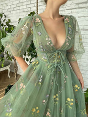 JazzHer Flourishing Meadow Midi Dress