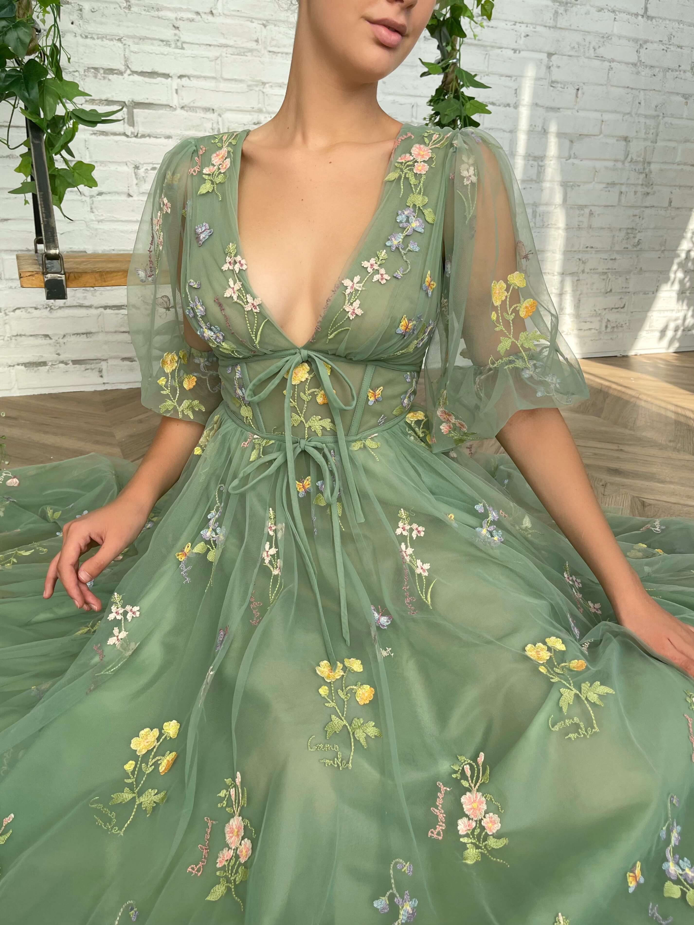 JazzHer Flourishing Meadow Midi Dress