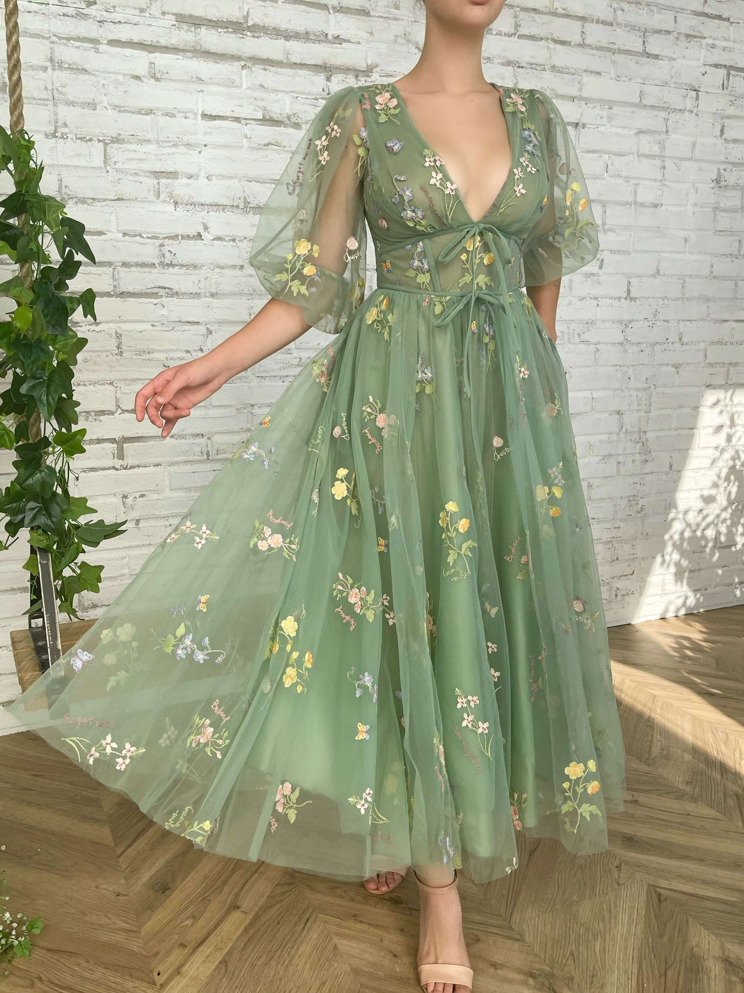 JazzHer Flourishing Meadow Midi Dress