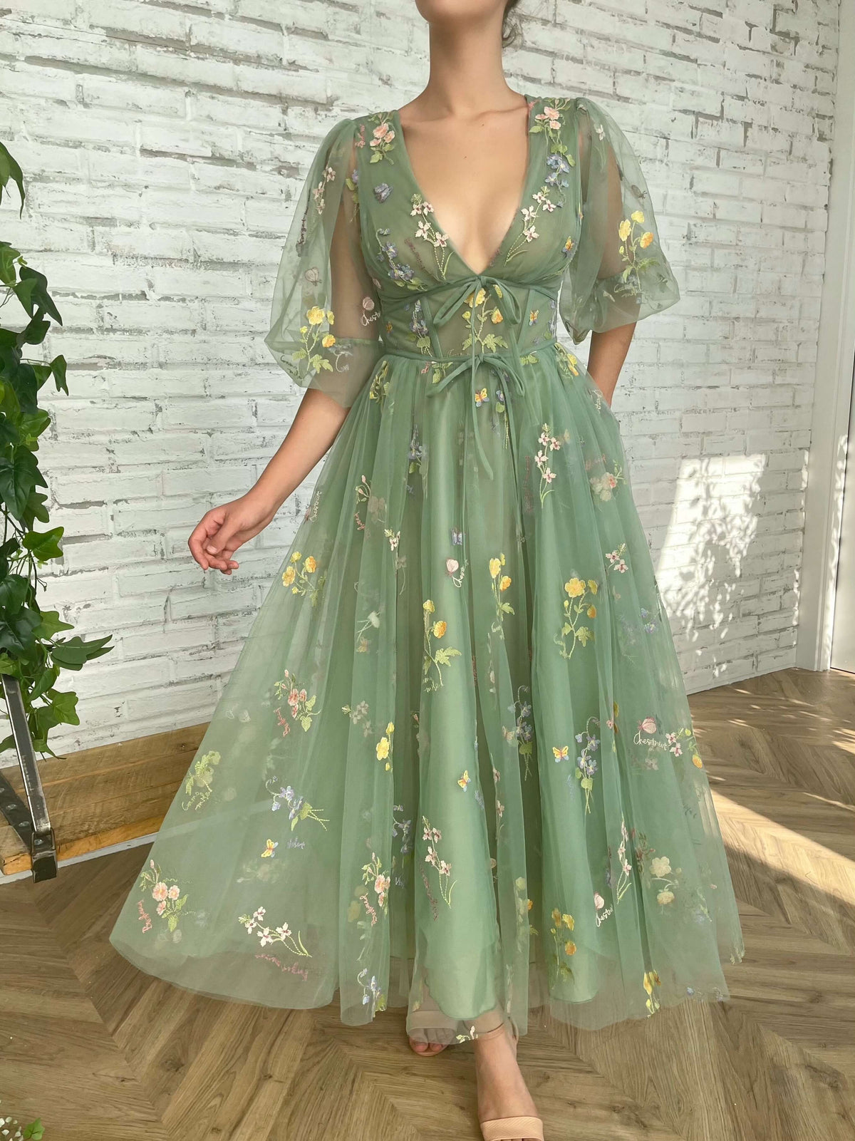 JazzHer Flourishing Meadow Midi Dress