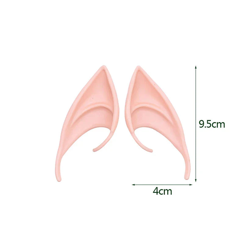 JazzHer 1Pair Cosplay Latex Fairy Angel Elf Ears Halloween Masquerade Party Costumes Halloween Party Decoration Supplies Photo Props