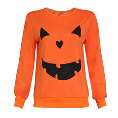 JazzHer Halloween Awakecrm Hot Sale Women Halloween Pumpkin Print Long Sleeve Sweatshirt Pullover Tops Blouse Shirt Female Casual Hoodies Tracksuit