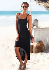 JazzHer New fashion Women Sexy Summer Dress Maxi Long Evening Party Beach black Dress Sundress vitage party dresses