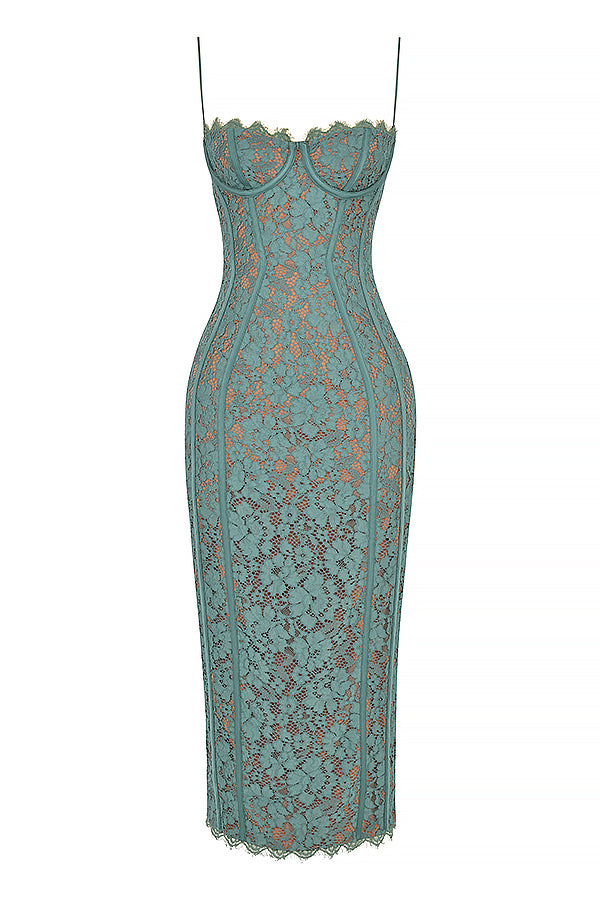 JazzHer Joelle Forest Lace Midi Dress