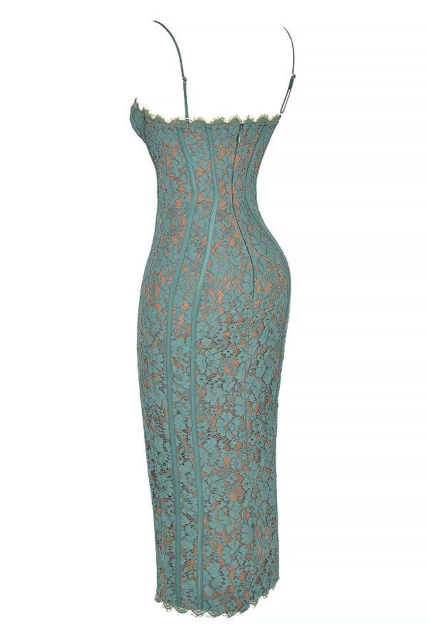 JazzHer Joelle Forest Lace Midi Dress