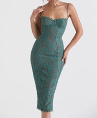 JazzHer Joelle Forest Lace Midi Dress