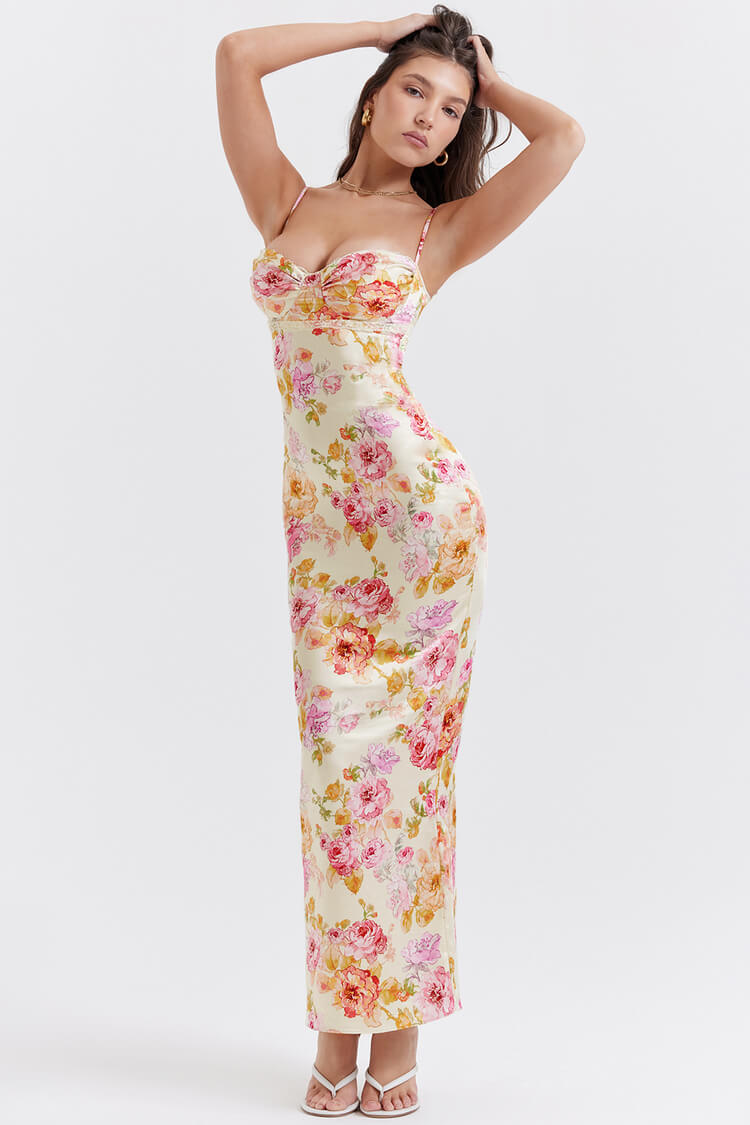 JazzHer Josefina Ivory Floral Maxi Dress (PRE-ORDER)