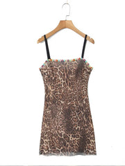 JazzHer Leopard Print Mini Dress